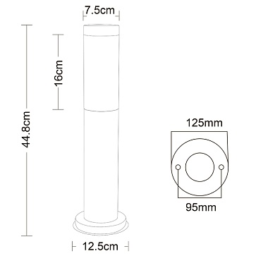 Ландшафтный светильник Arte Lamp SALIRE A3158PA-1SS