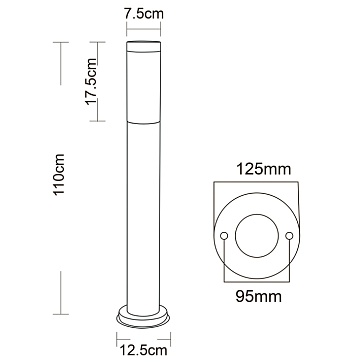 Ландшафтный светильник Arte Lamp SALIRE A3157PA-1SS