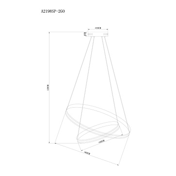 Подвесная люстра Arte Lamp MERIDIANA A2198SP-2GO