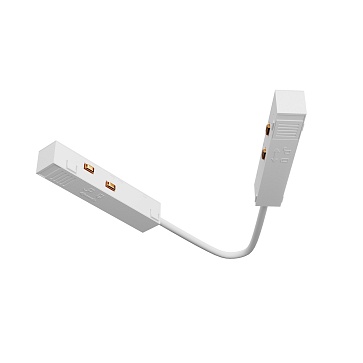 Коннектор питания угловой 15 см Exility белый