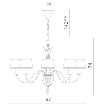 Подвесная люстра Divinare FLORENCE 6819/19 SP-8