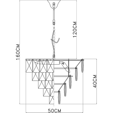 Подвесная люстра Divinare CHARA 3508/02 LM-6