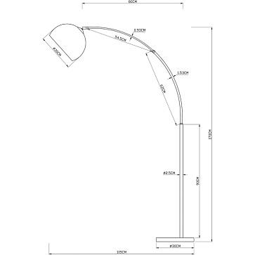 Торшер Arte Lamp PAOLO A5822PN-1SS