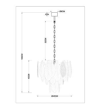 Подвесная люстра ARTE LAMP FELICITA A4080LM-6GO