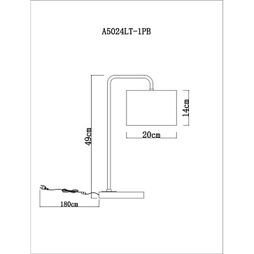 Декоративная настольная лампа Arte Lamp RUPERT A5024LT-1PB