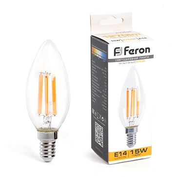 Лампа светодиодная, (15W) 230V E14 2700K матовая, LB-717