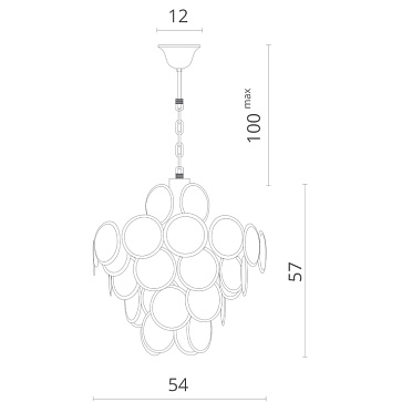 Подвесная люстра Divinare CHLOE 7566/02 SP-8
