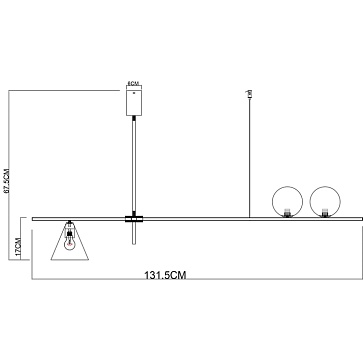 Подвесной светильник Arte Lamp JACOB A7029PL-3BK