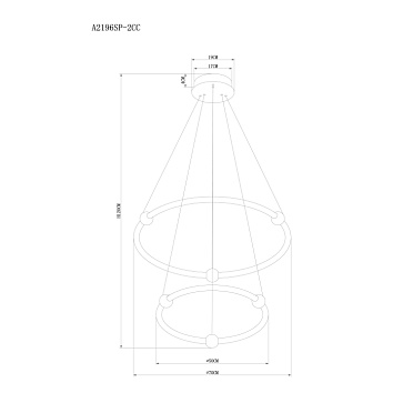 Подвесная люстра Arte Lamp HARLEY A2196SP-2CC