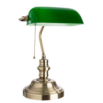Кабинетная настольная лампа Arte Lamp BANKER A2492LT-1AB Кабинетная настольная лампа Arte Lamp BANKER A2492LT-1AB