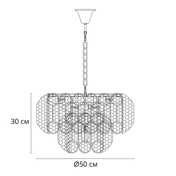 Подвесная люстра Arte Lamp EVELYN A4073LM-7PB