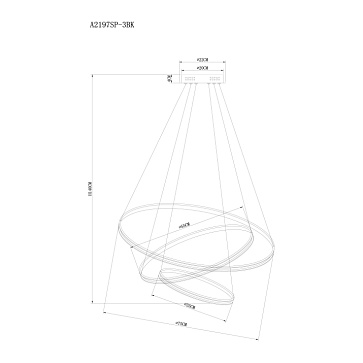 Подвесная люстра Arte Lamp FRODO A2197SP-3BK
