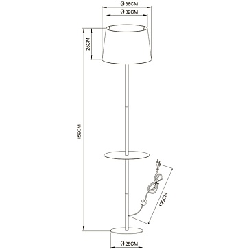 Торшер Arte Lamp CONNOR A2102PN-1WH