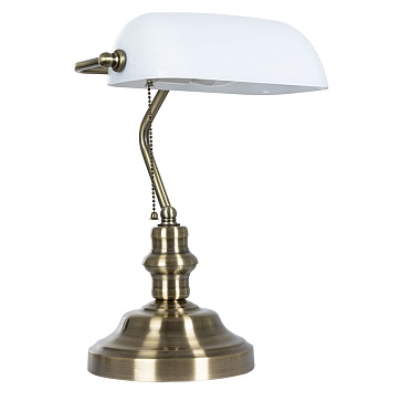 Кабинетная настольная лампа  Arte Lamp BANKER A2493LT-1AB Кабинетная настольная лампа  Arte Lamp BANKER A2493LT-1AB